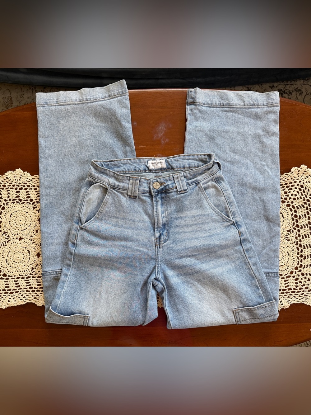 GOGO Pale Blue Relaxed Boyfriend Jeans